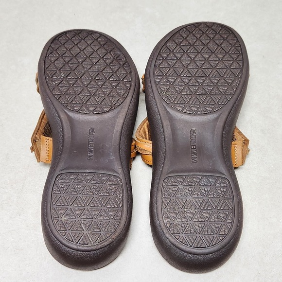 Minnetonka Women Minnetonka Women\'s Brenn Embellished Slide Sandals 509203 Cognac Size 11